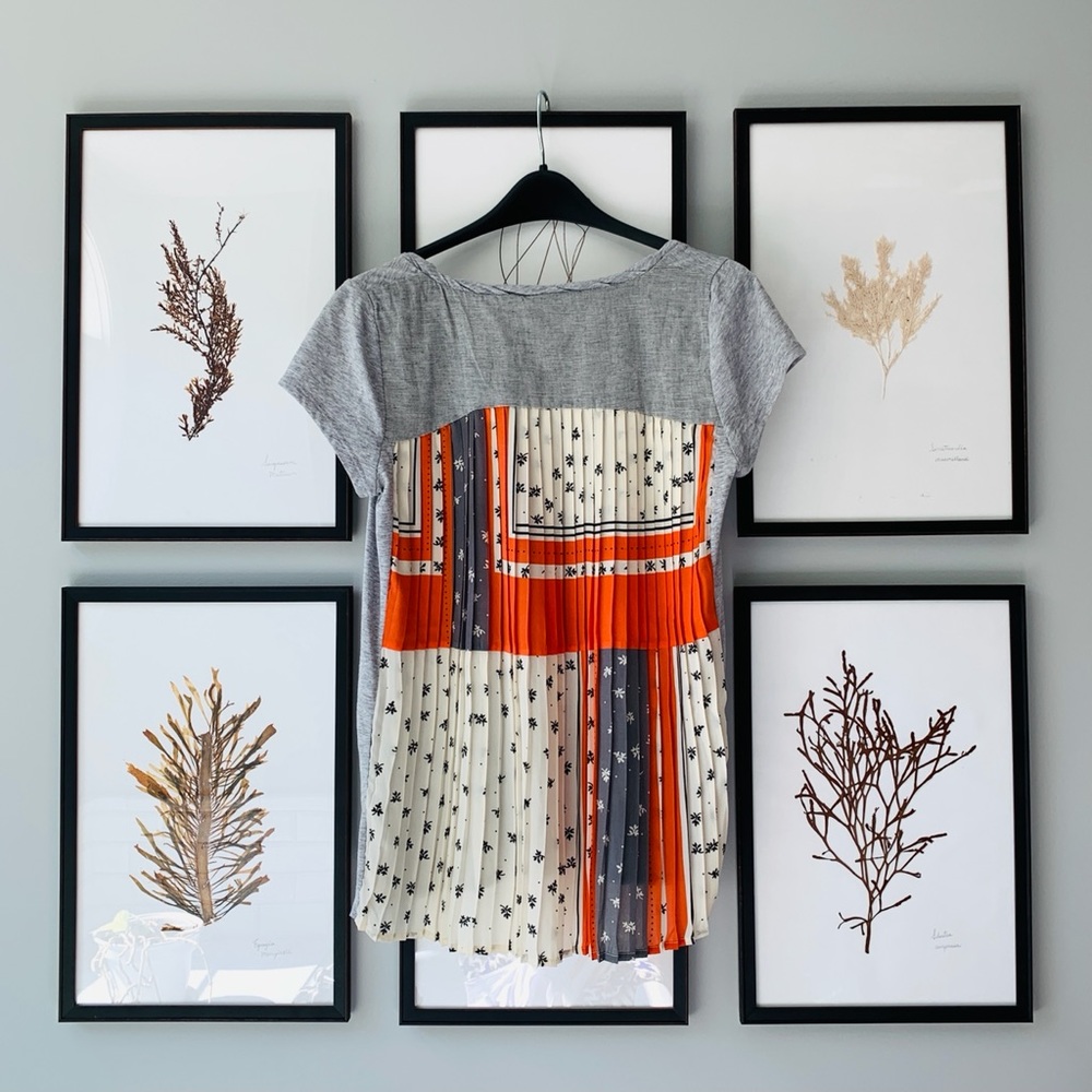 Anthropologie 1.9 One Sept Top Grey/Multi XS